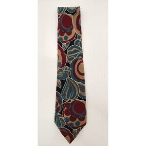 Geoffrey Beene Neck Tie Multicolor Geometric 100%‎ Silk Made In Italy